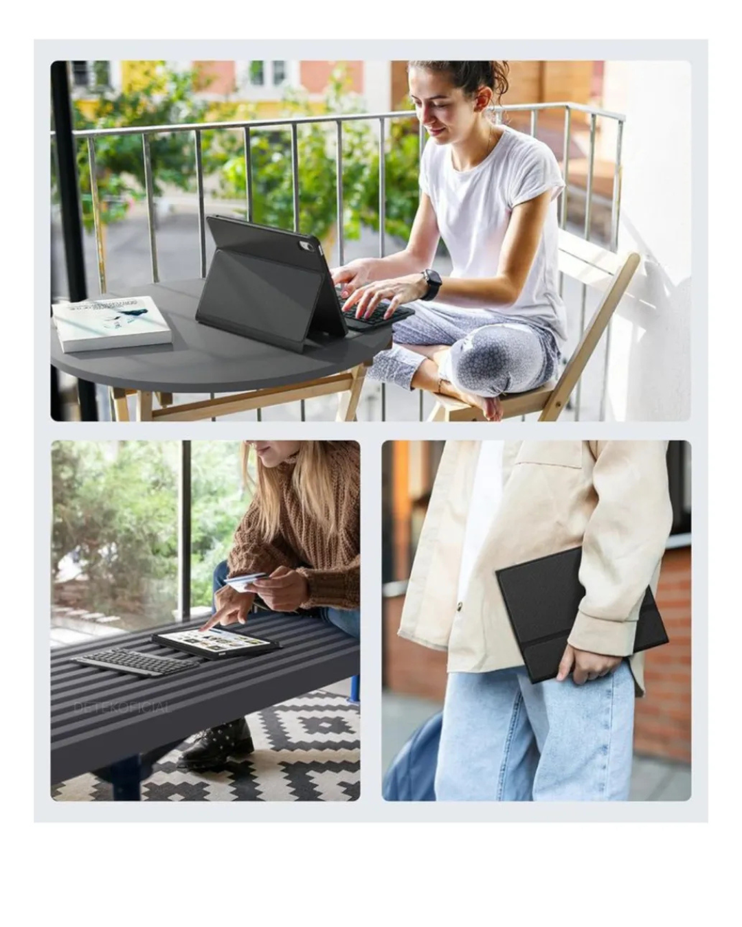 Funda Con Teclado Bluetooth Para iPad 11th A16 2025 -7