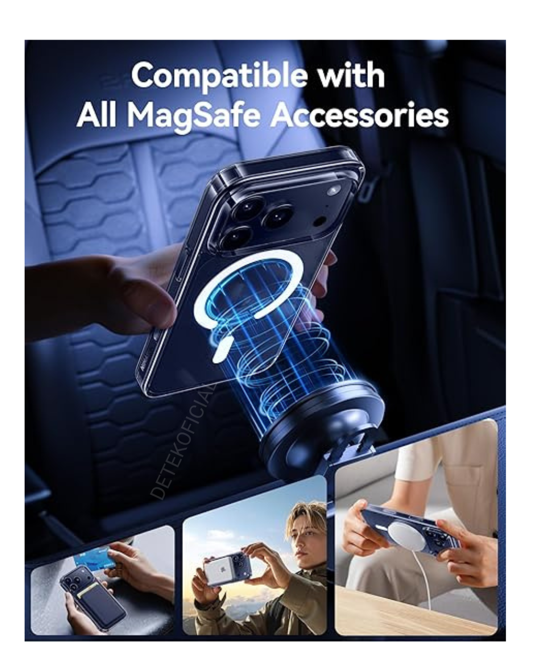 Carcasa Magsafe Premium + Lámina de vidrio Completa para iPhone 17 Pro Max -7