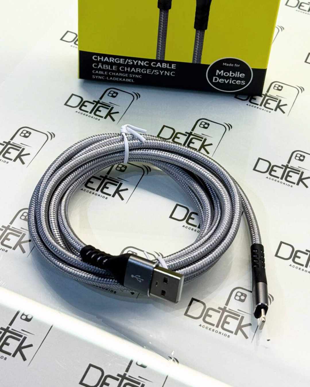 Cable Para iPhone Usb - Lightning Reforzado 2m Carga Rapida-1