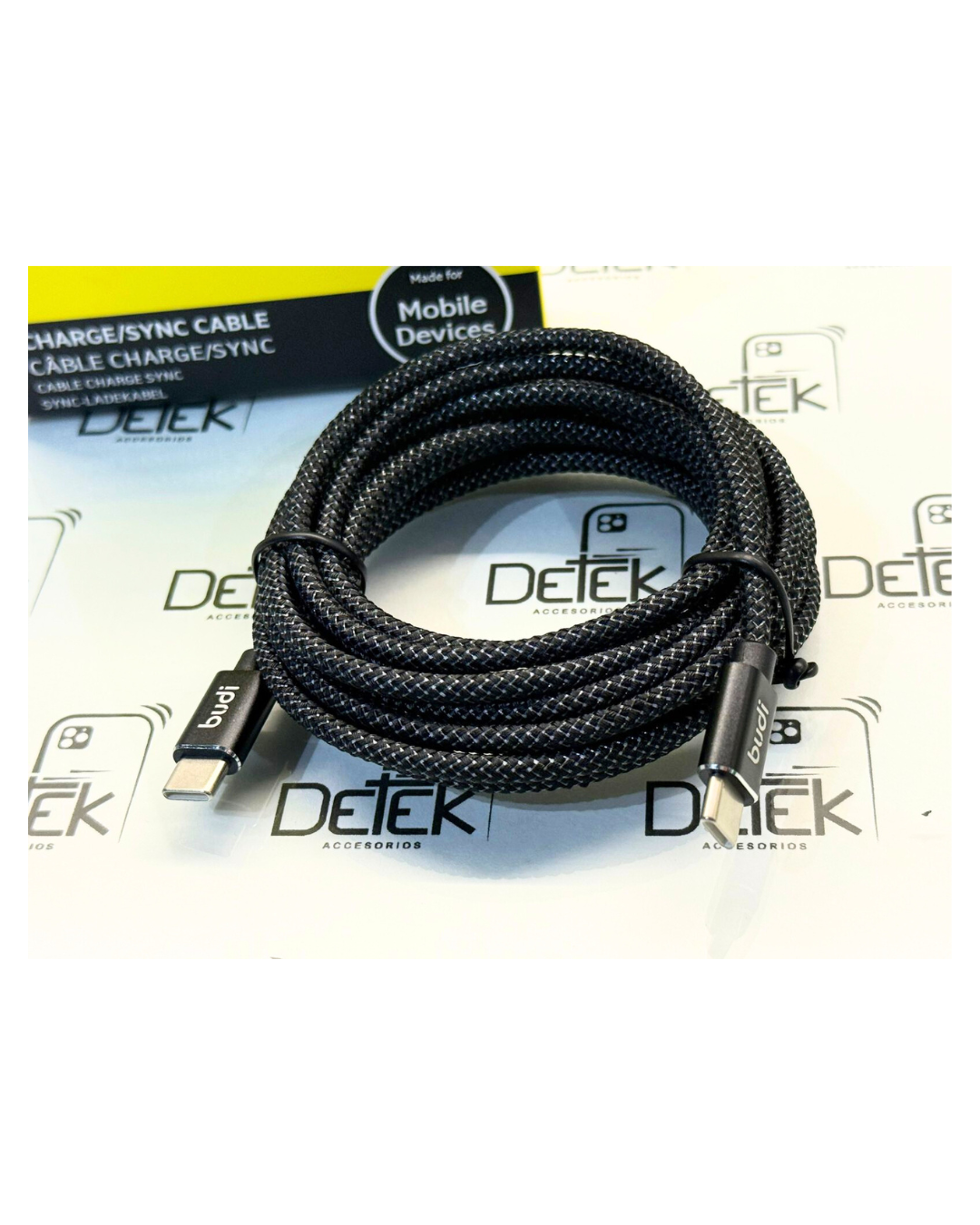 Cable Para iPhone Android Reforzado 3m Carga Rápida 65w-2