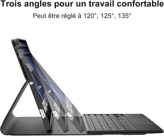 Funda con teclado Touchpad Para Samsung S10 Fe 10.9" -3