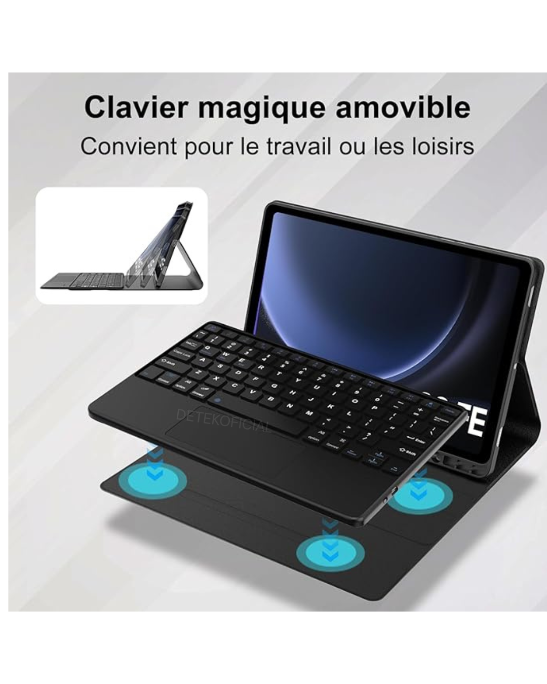 Funda con teclado Touchpad Para Samsung S10 Fe 10.9" -4