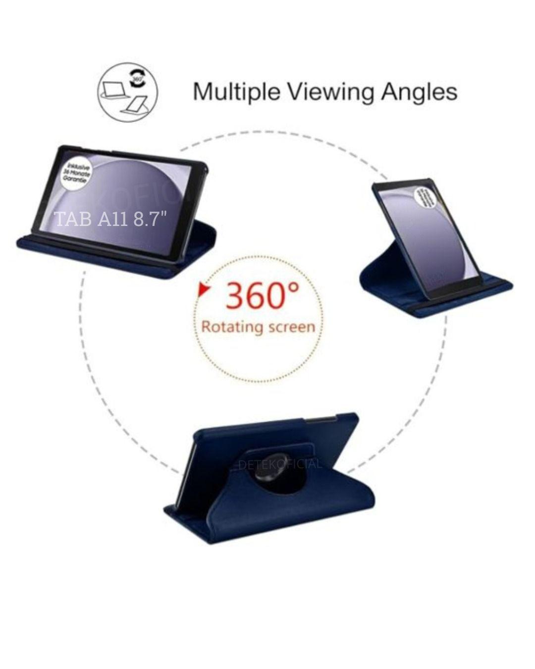 Funda 360° Giratoria Para Samsung Galaxy Tab A11 8.7 X130 - Azul -2