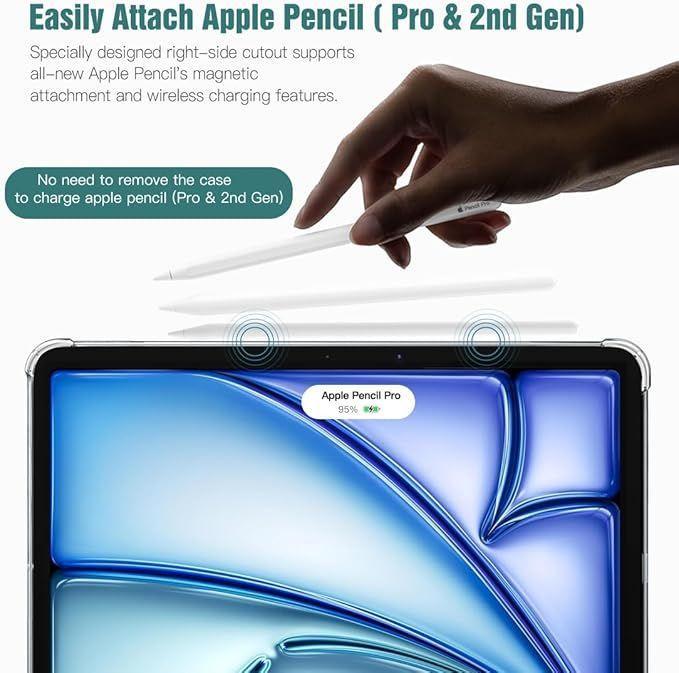 Carcasa Protectora Transparente Reforzada Para iPad Air 11 M,2 2024 -3