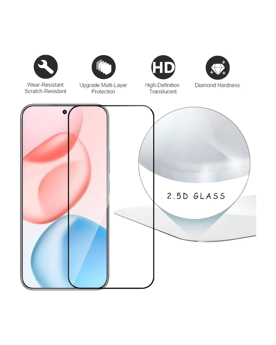Lamina Mica de Vidrio Para Honor Magic 8 lite-2