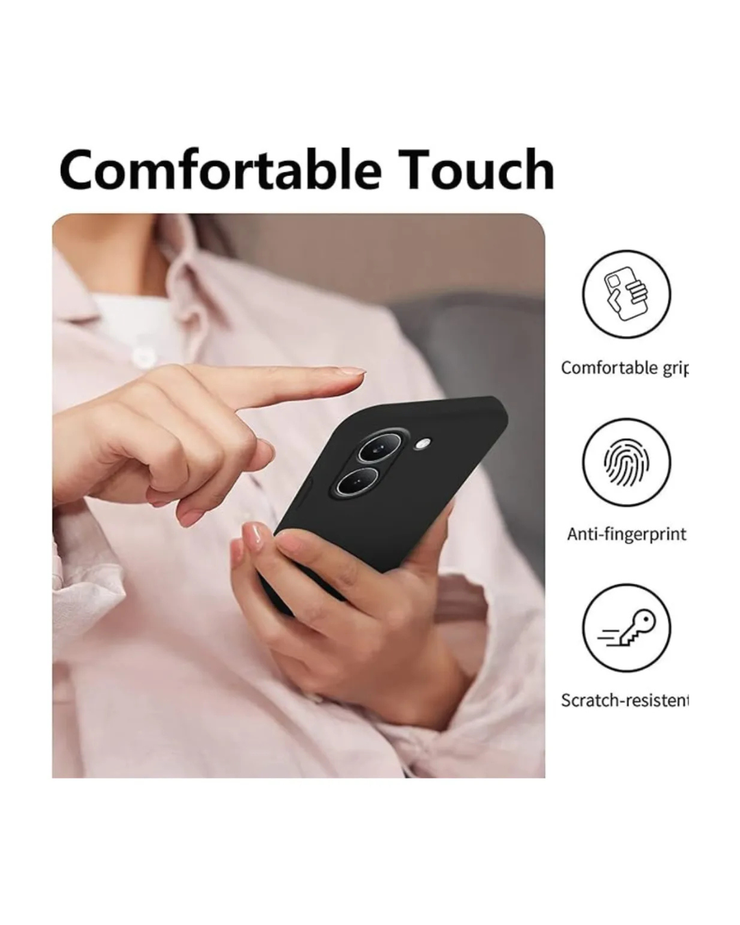 Carcasa Silicona Negra Para Xiaomi Poco X8 Pro 5g-4