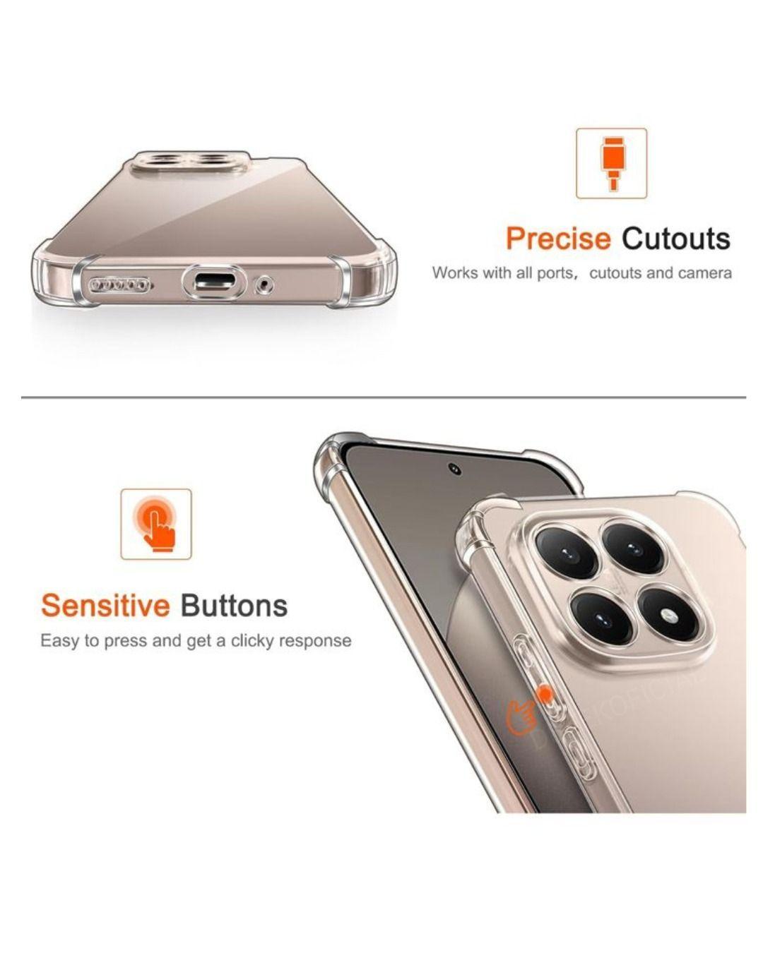 Carcasa transparente antigolpes para Xiaomi 15T Pro -4