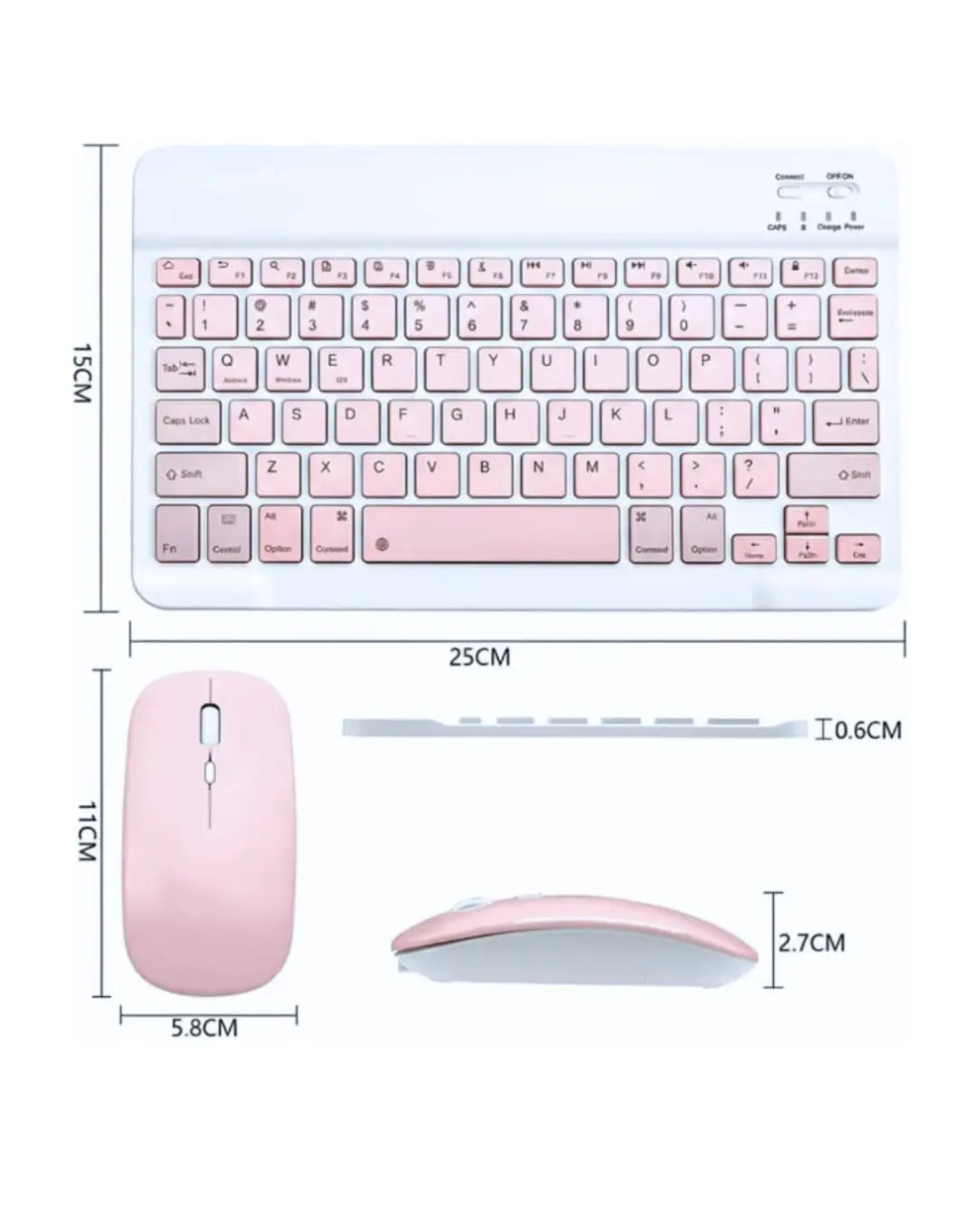 Kit de teclado y Mouse inalámbrico Bluetooth de 10 Pulgadas Para Tablet  -2