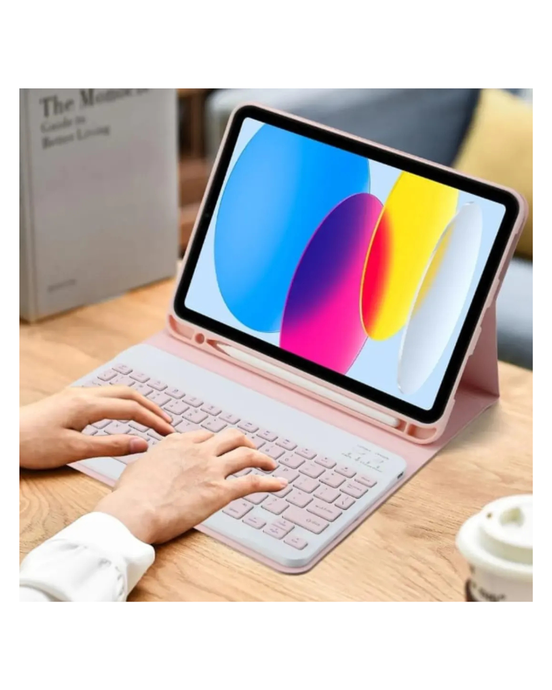 Kit de teclado y Mouse inalámbrico Bluetooth de 10 Pulgadas Para Tablet  -4