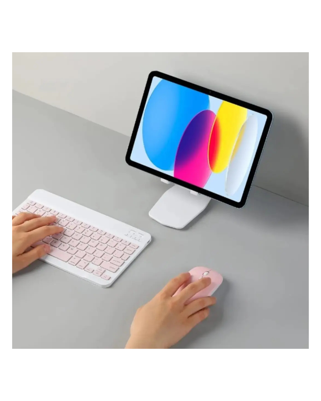 Kit de teclado y Mouse inalámbrico Bluetooth de 10 Pulgadas Para Tablet  -5
