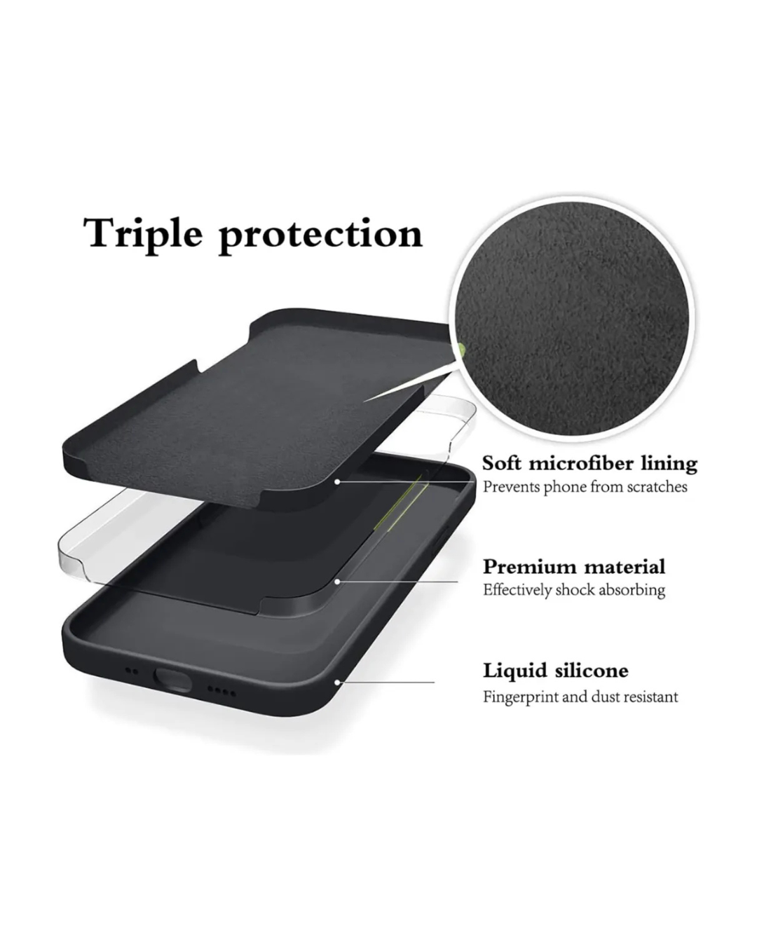 Carcasa Silicona Negra Para Motorola Edge 70 Fusion-4