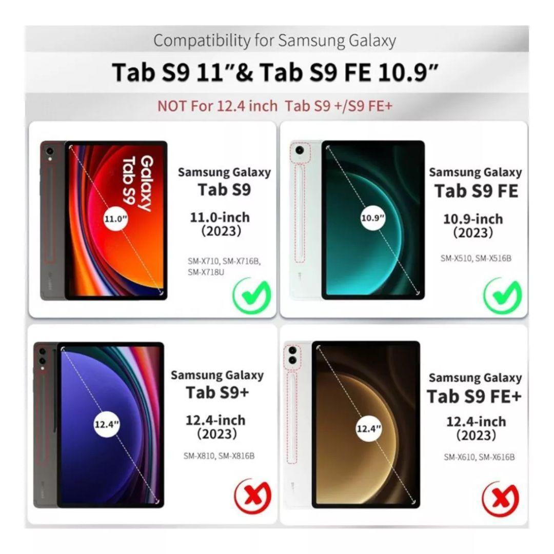 Funda Con Teclado Bluetooth Para Samsung Galaxy S9 / S9  Fe 10.9"-4