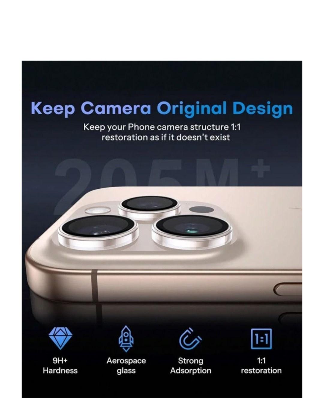 Protector de lentes de camara transparente para iPhone 18 Pro Max-5