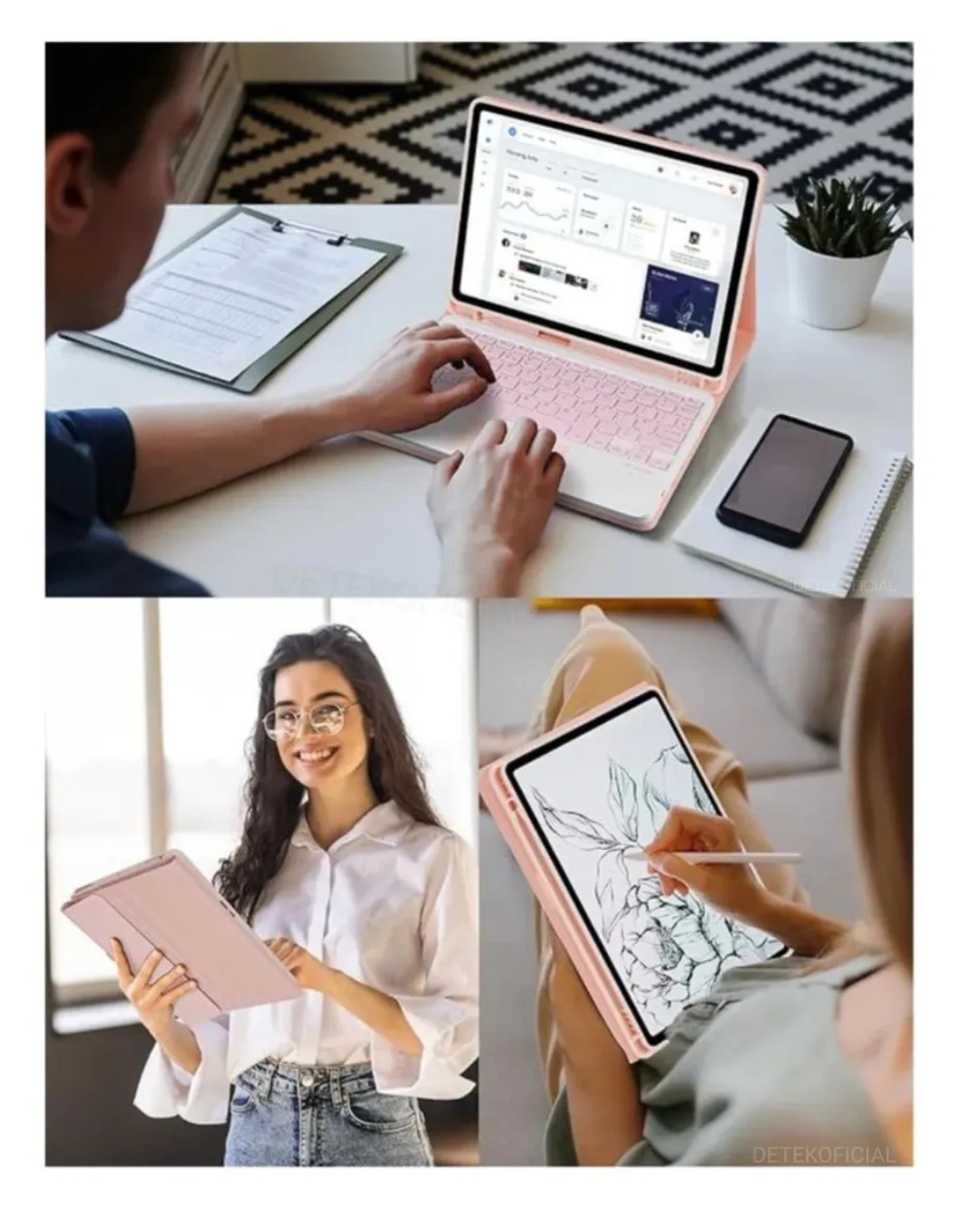 Funda Con Teclado Bluetooth Para Samsung S10 Lite 10.9"-4