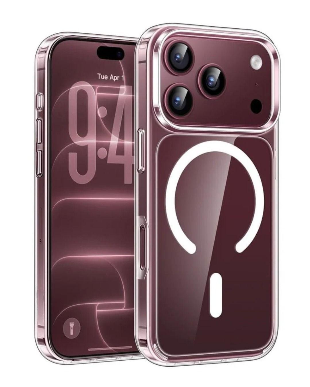 Carcasa Magnetica Magsafe Transparente Para iPhone 18 Pro-0