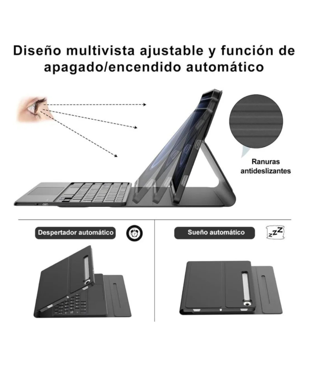 Funda Con Teclado Bluetooth Para Samsung Galaxy S10 Fe 10.9"-3