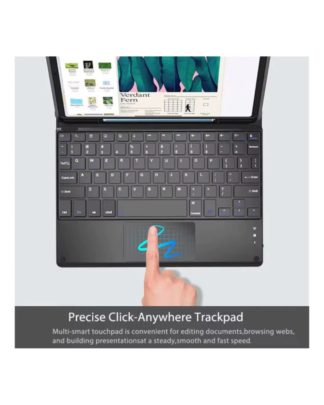 Funda Con Teclado Bluetooth Para Samsung Galaxy S10 Fe 10.9"-4