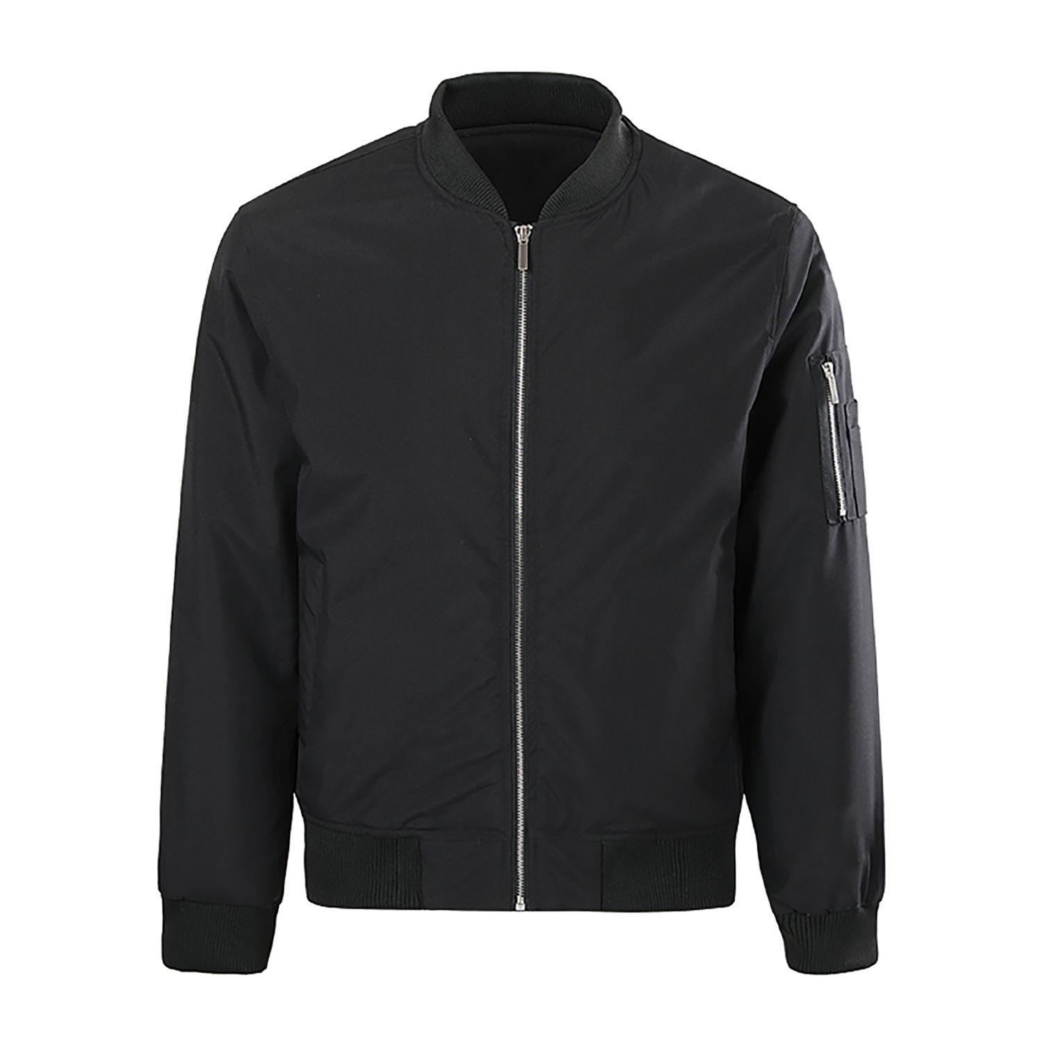 CHAQUETA BOMBER CASUAL NEGRA HOMBRE-2