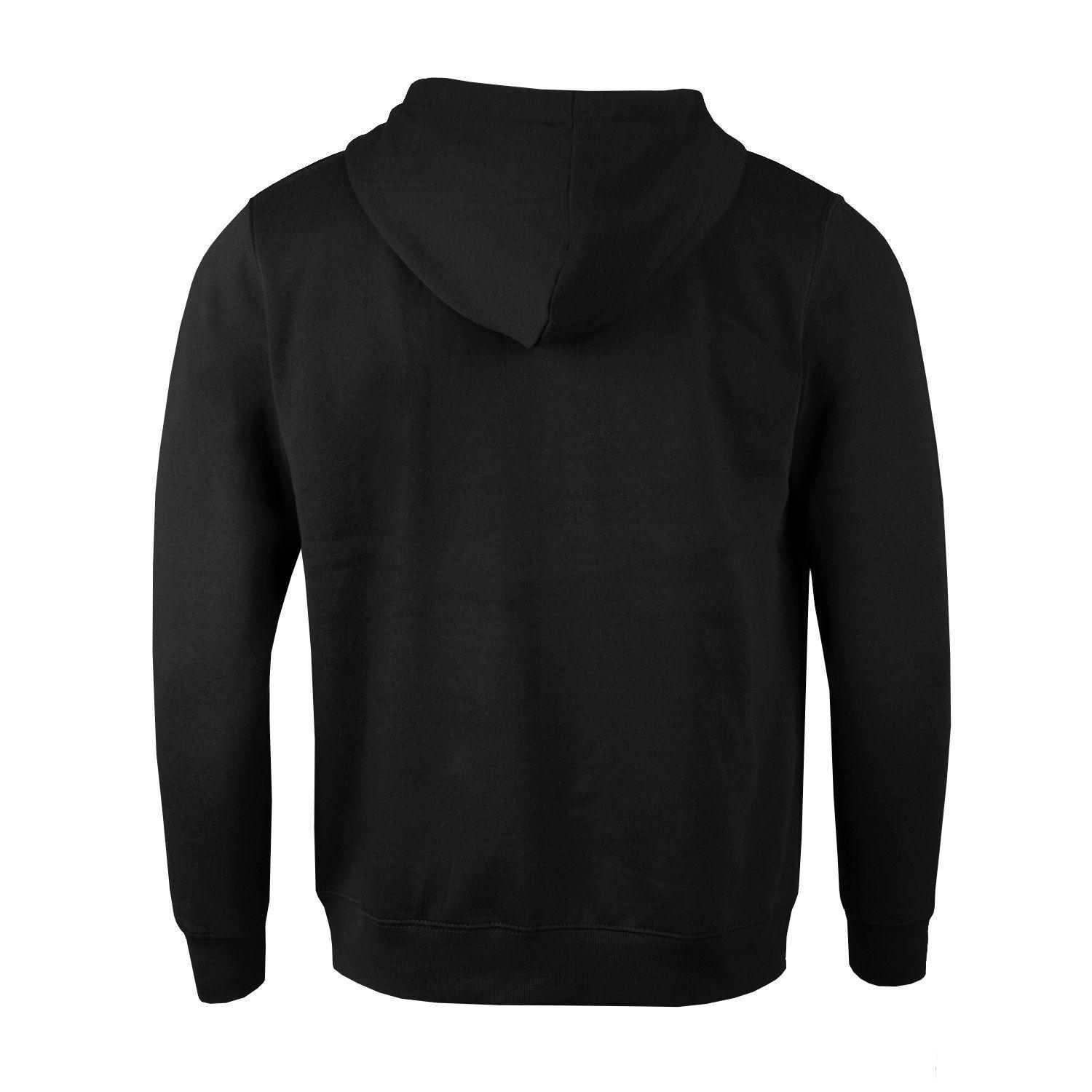 Polerón Canguro Con Cierre Unisex Negro-2