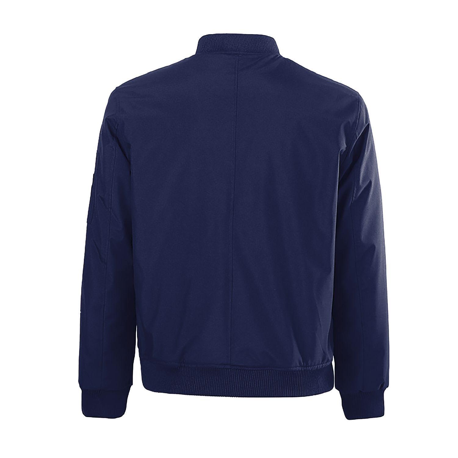 CHAQUETA BOMBER CASUAL HOMBRE AZUL MARINO-2
