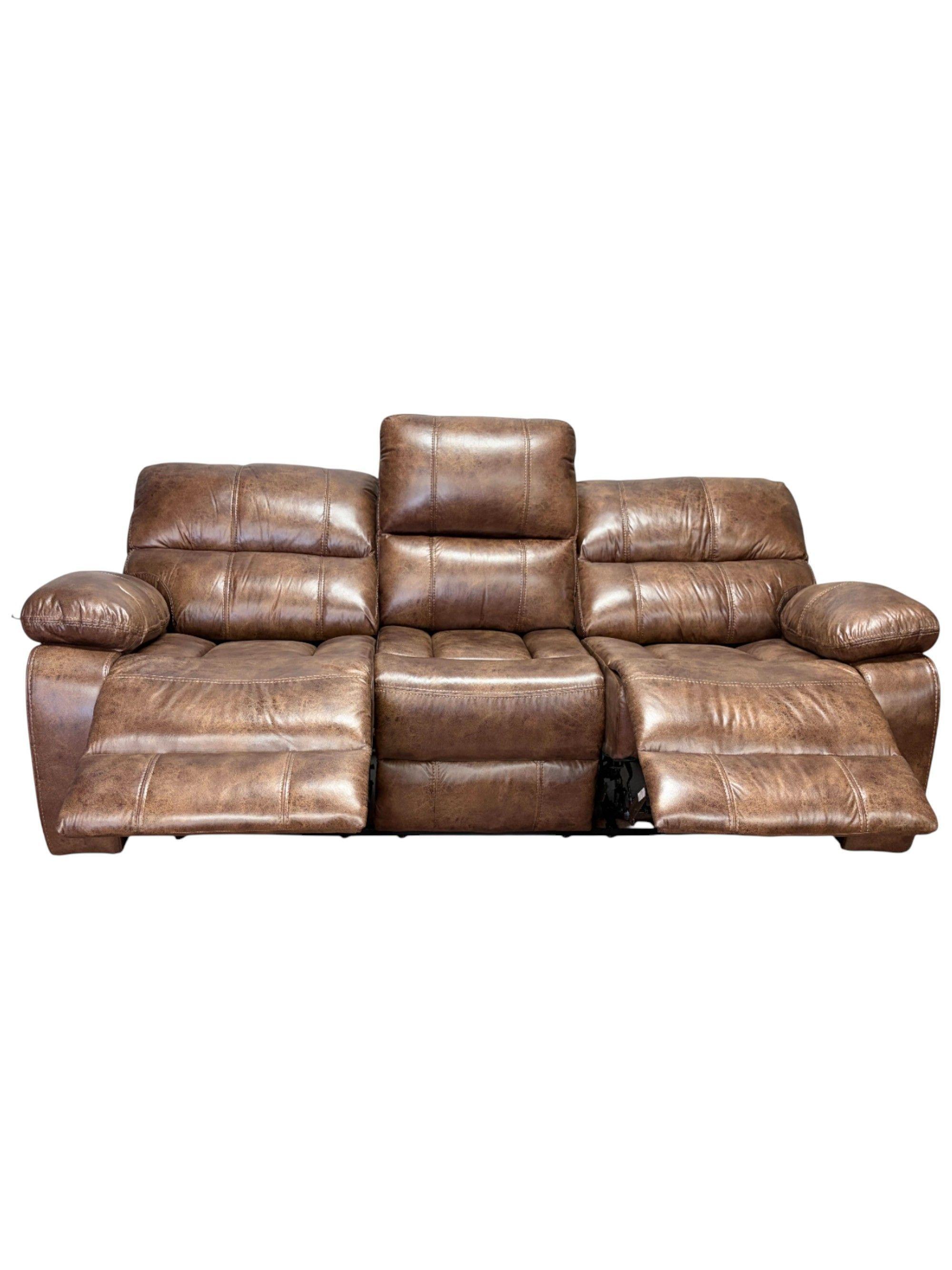 SOFA RECLINABLE ELECTRICO RELAXLINE 3 CUERPOS VINTAGE CAFE USB-5