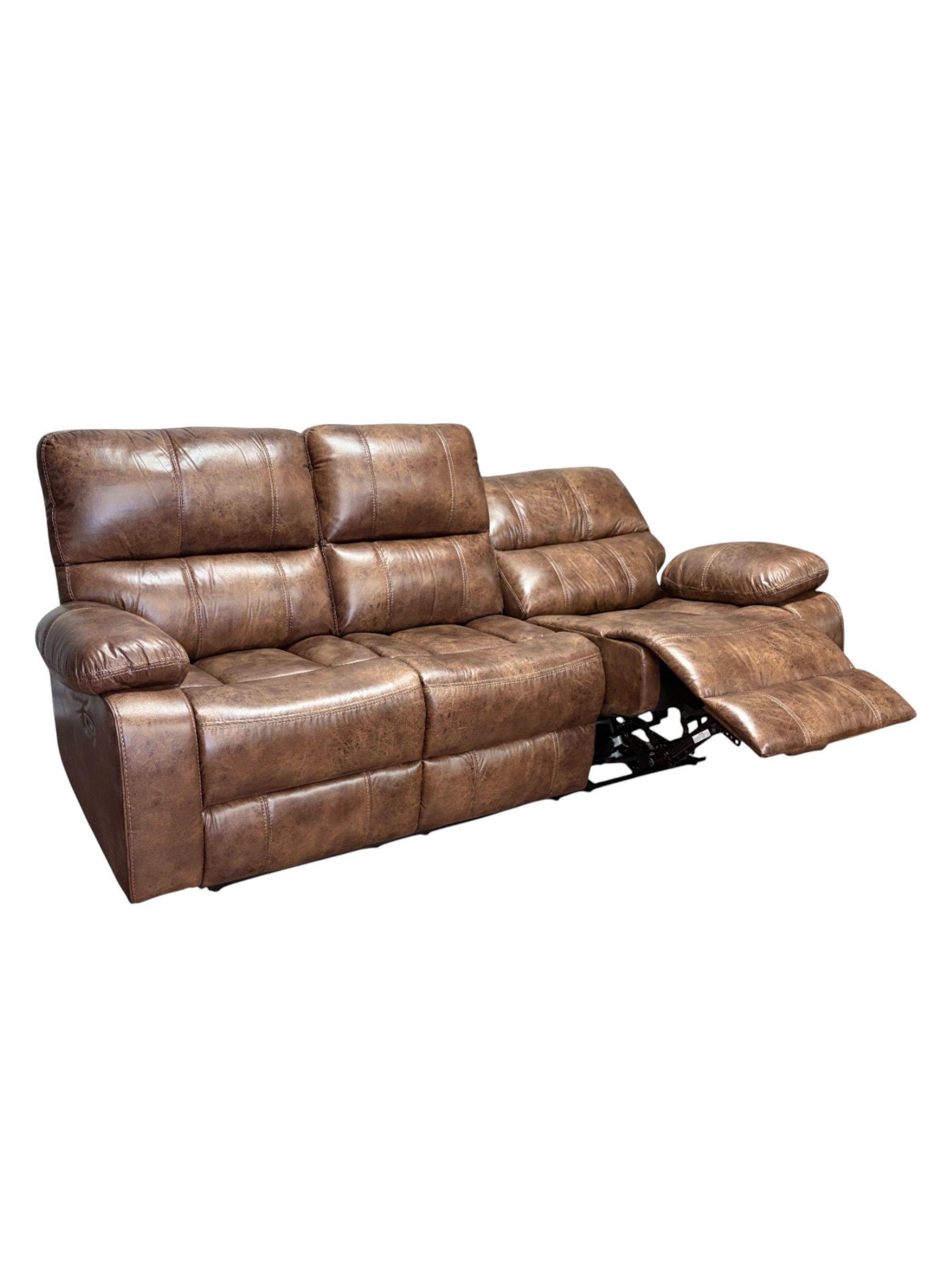 SOFA RECLINABLE ELECTRICO RELAXLINE 3 CUERPOS VINTAGE CAFE USB-3