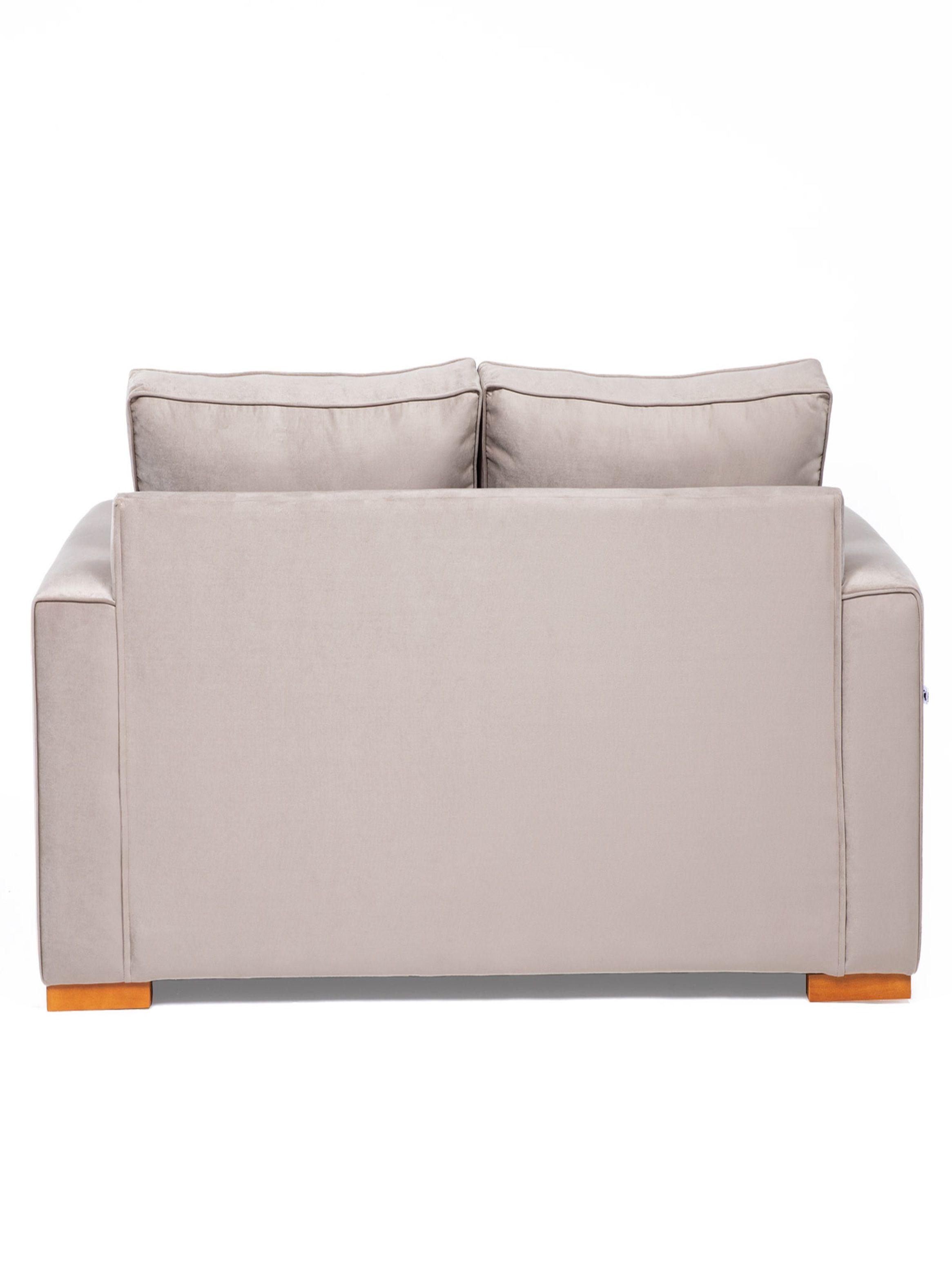 sofá victoria 2 cuerpos beige felpa -4