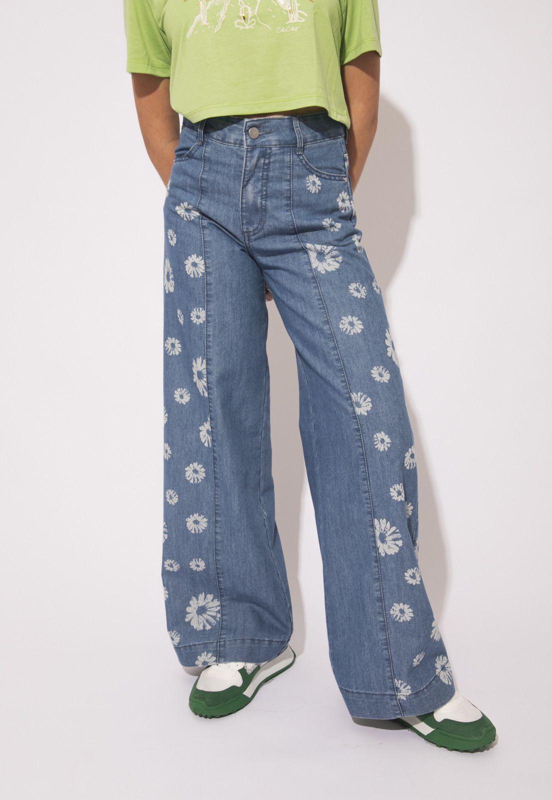 JEANS PALAZZO PONDIA CORTES Y ESTAMPADO AZUL-1