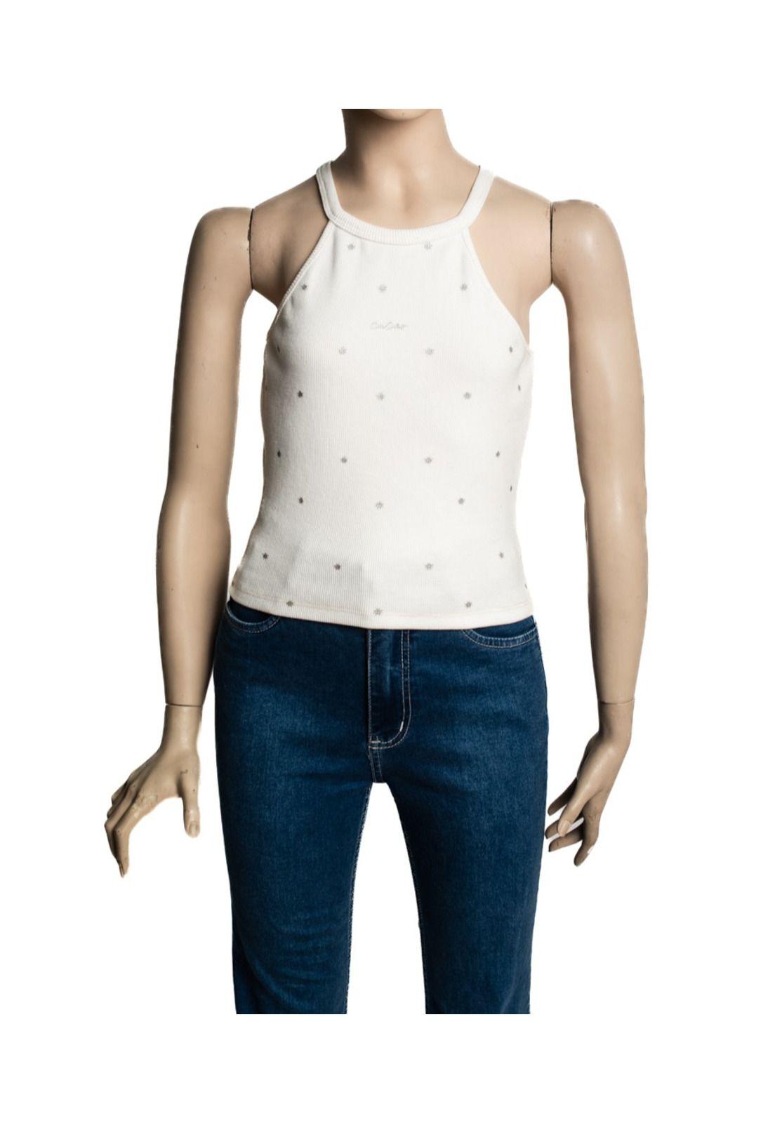 Polera Génova Regular Halter Blanco Cacao-0