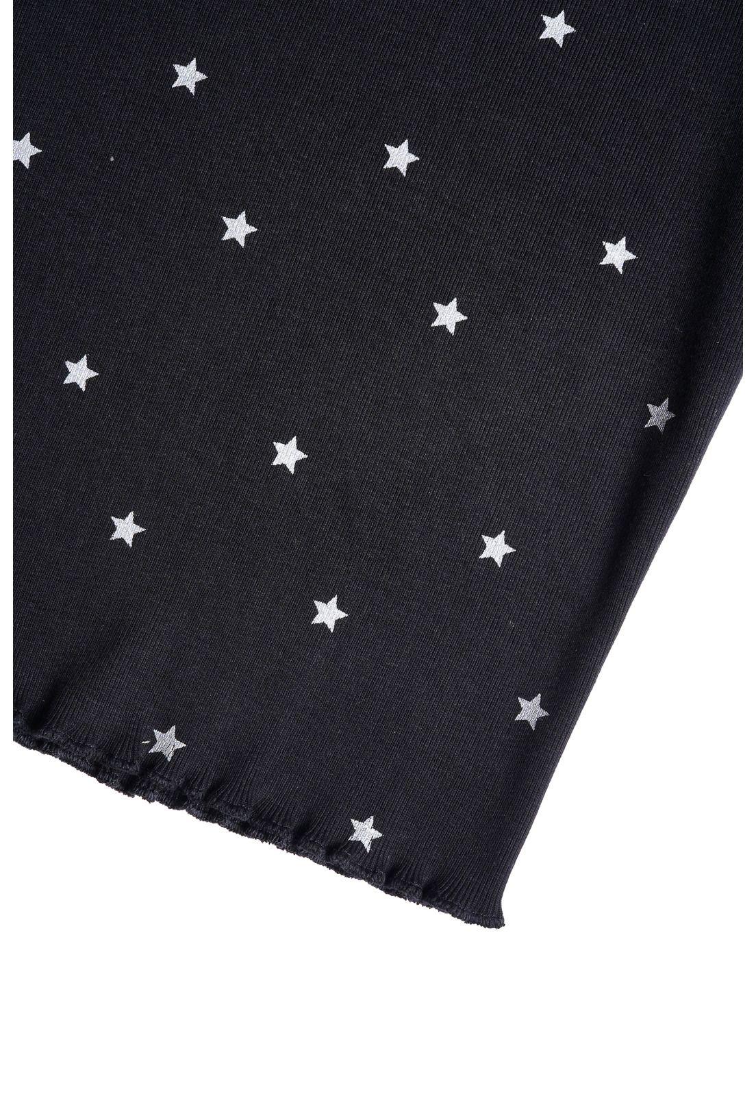 Polera Adel Regular Basic Print Negro Cacao-2