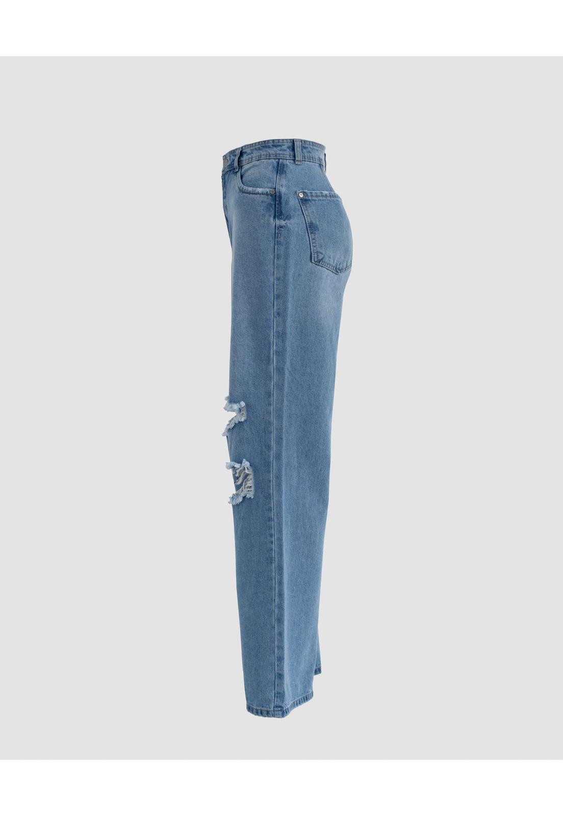 Jeans Wide Ameli Light Rotura y Tajali-2