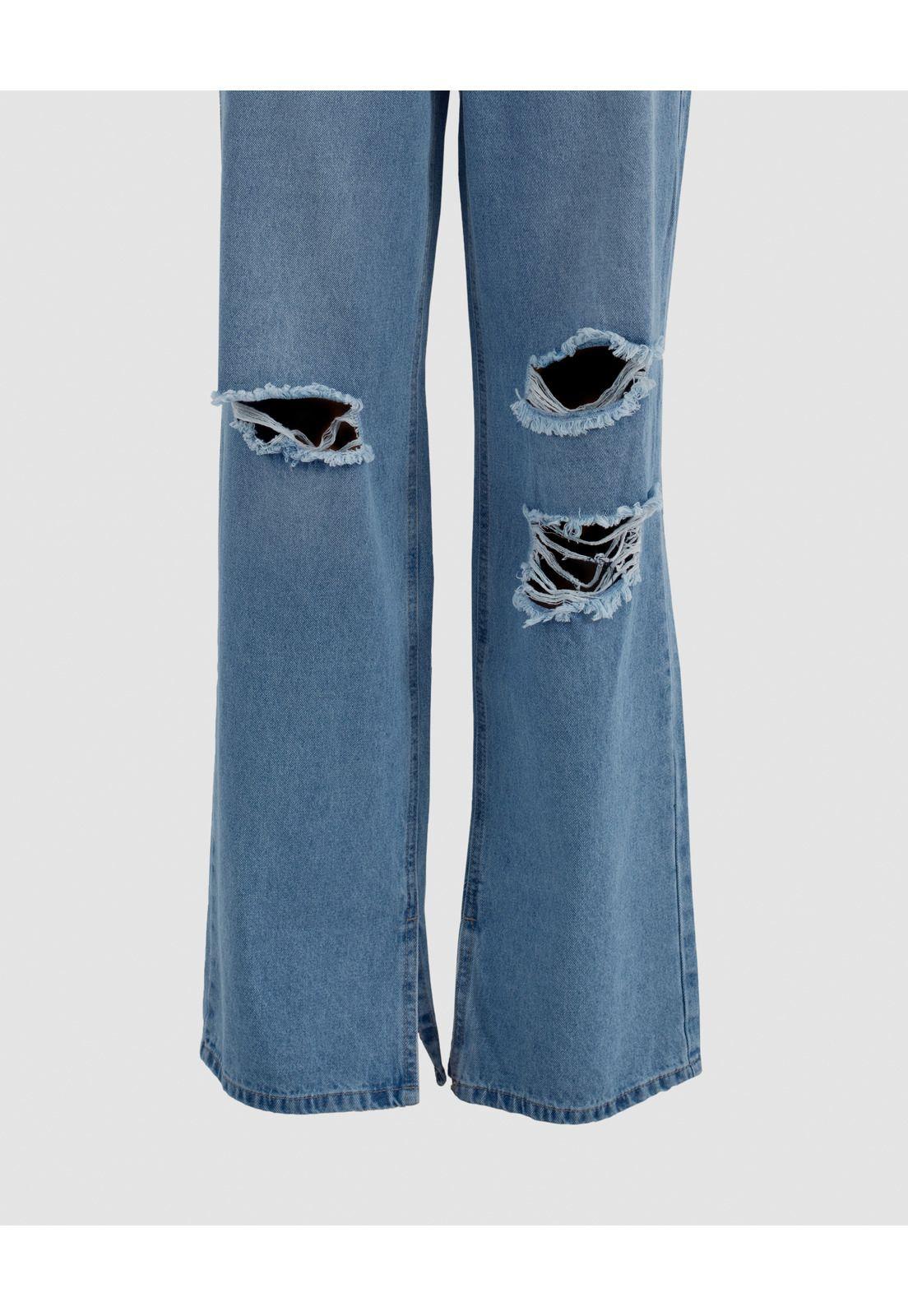 Jeans Wide Ameli Light Rotura y Tajali-3
