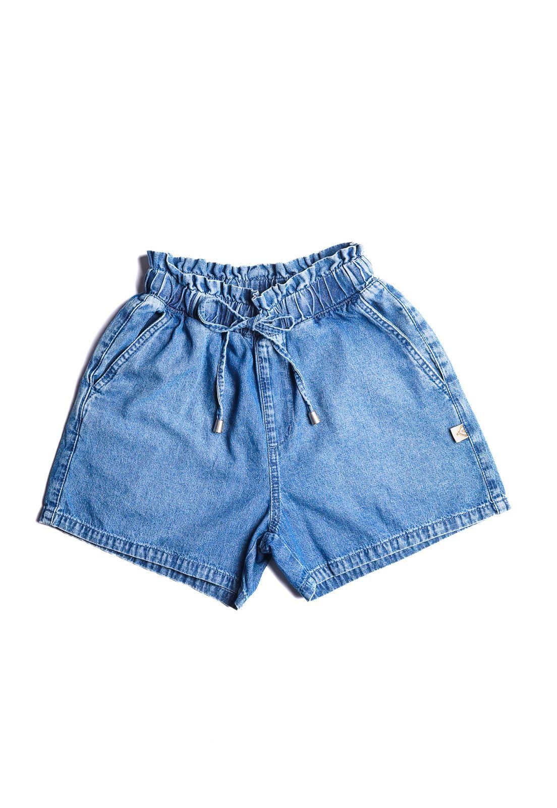Short Duque Liviano Pretina Elasticada Azul Cacao-0