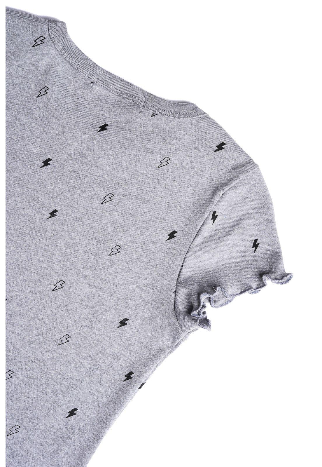 Polera Adel Regular Basic Print Gris Cacao-2