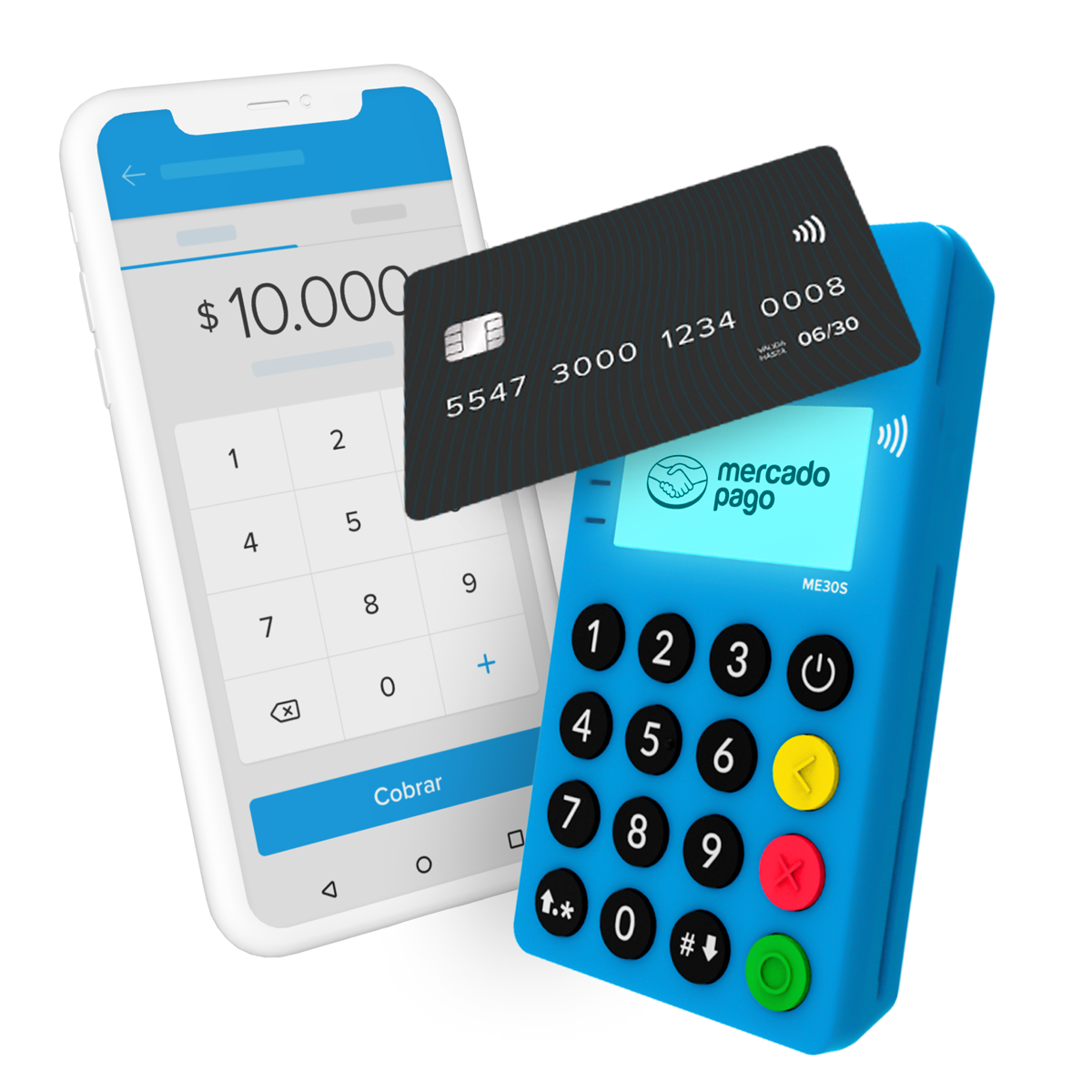 Maquina Movil Pos Mercadopago Point Mini + Letreros + Cable-1