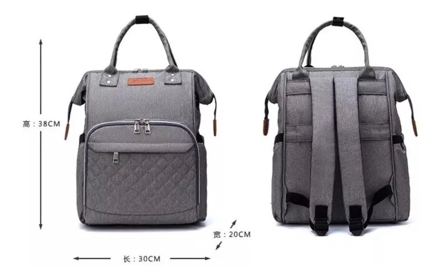 Mochila Pañalera Impermeable Con Bolsillo De Seguridad.-1