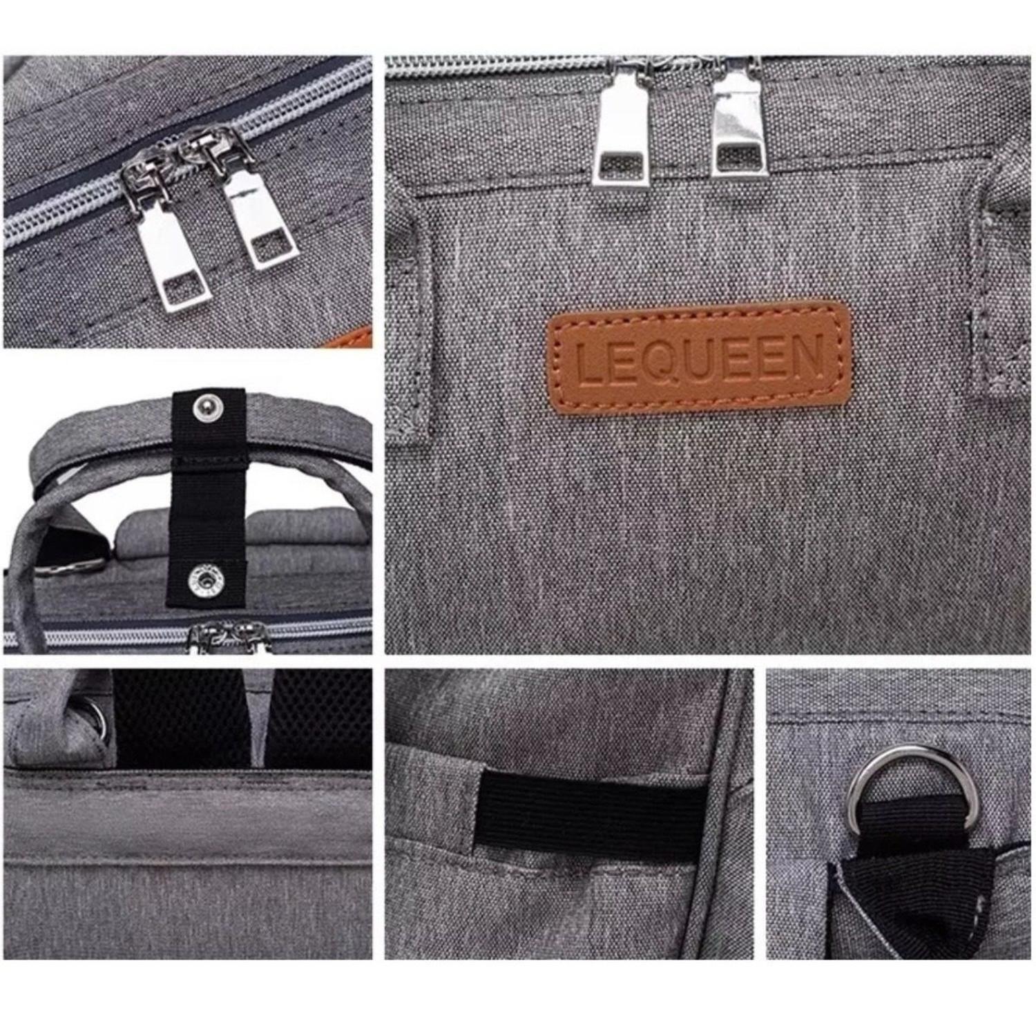 Mochila Pañalera Impermeable Con Bolsillo De Seguridad.-3