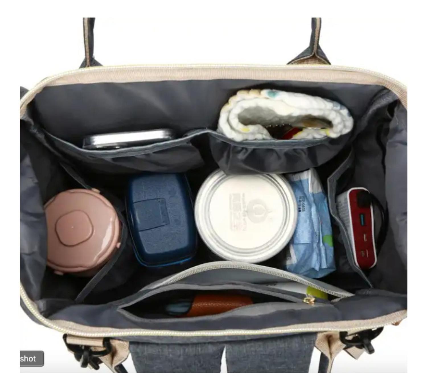 Mochila Maternal - Pañalera De Gran Capacidad Con Cable Usb-3