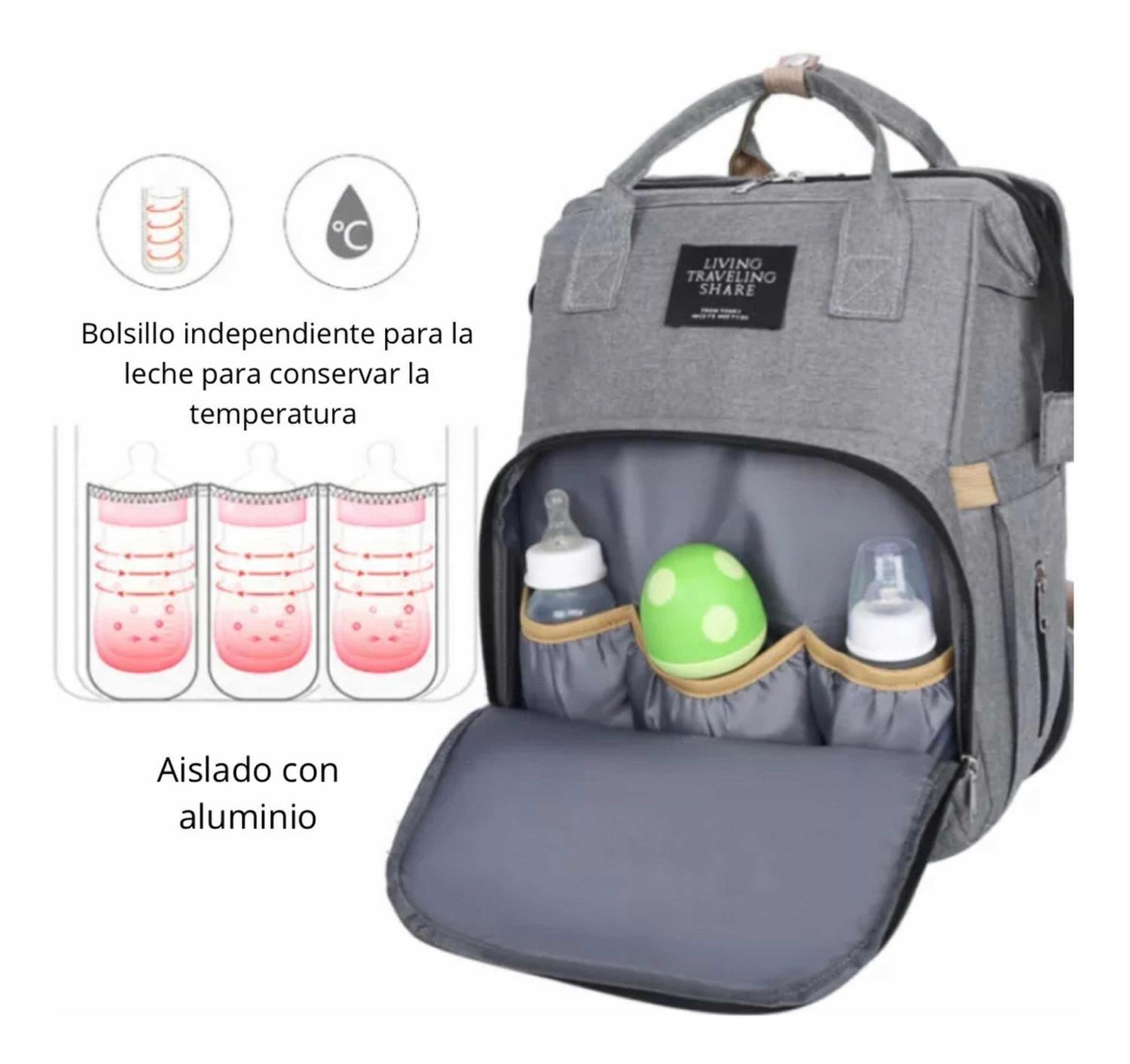 Práctica Mochila 3 En 1. Pañalera, Cuna Y Mudador Portátil-2