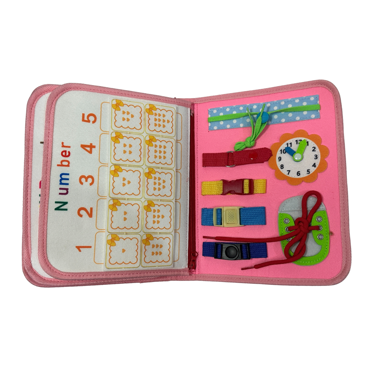 Libro Sensorial Fieltro Con Actividades Estimulación Montessori-4