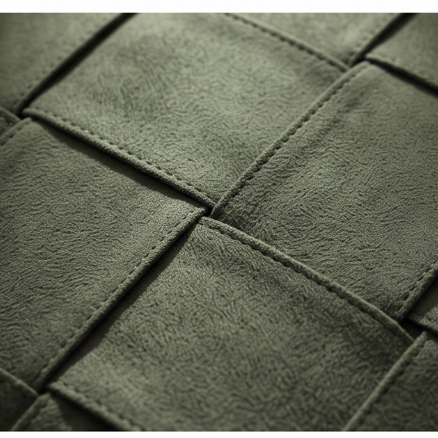 Set 2 Fundas de Cojín Cuero Tejido Entretejido Verde 45x45 cm Colección Toscana Modena-2