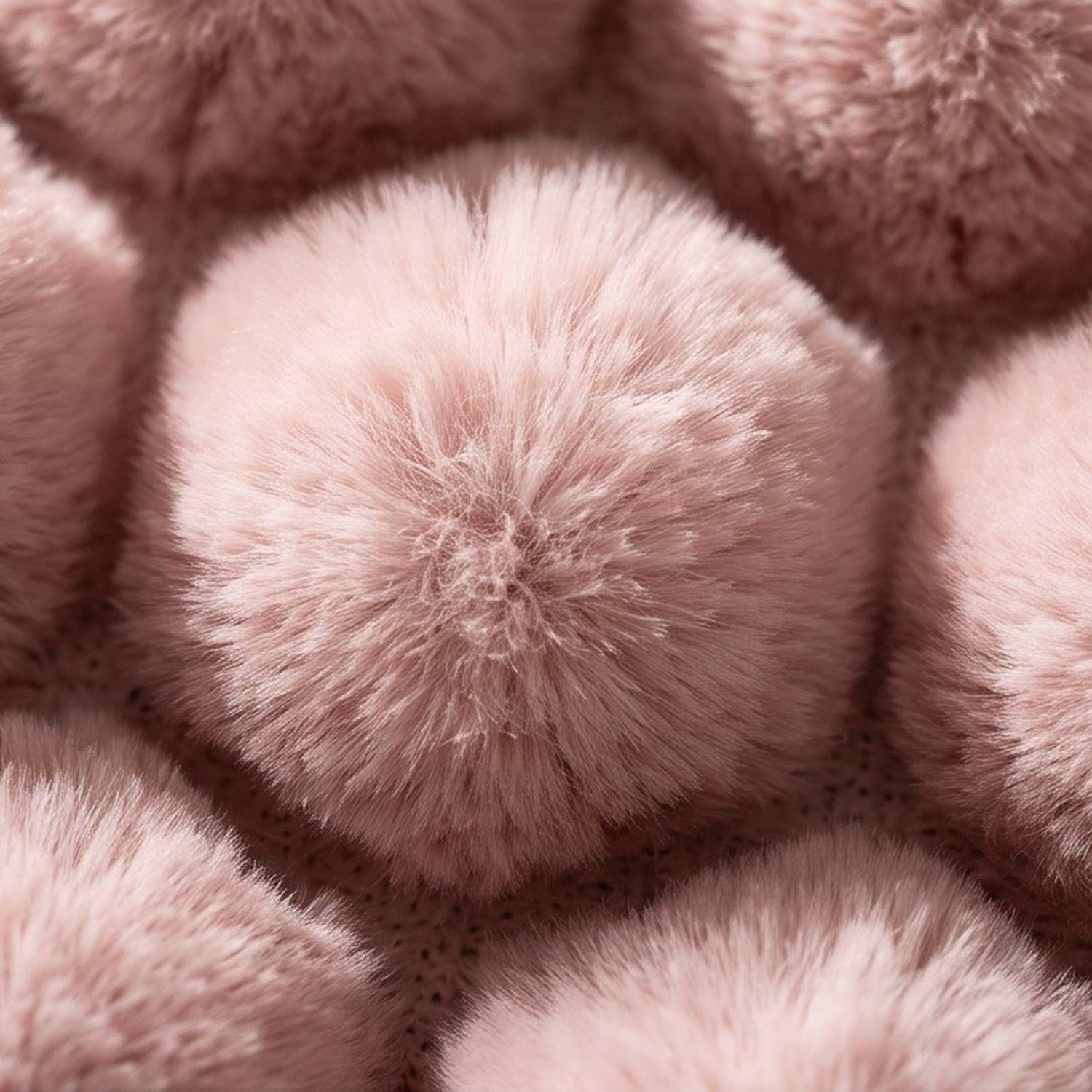 Set 2 Fundas de Cojín Peluche Burbuja Rosado 45x45 cm Colección Perla Sakura-2