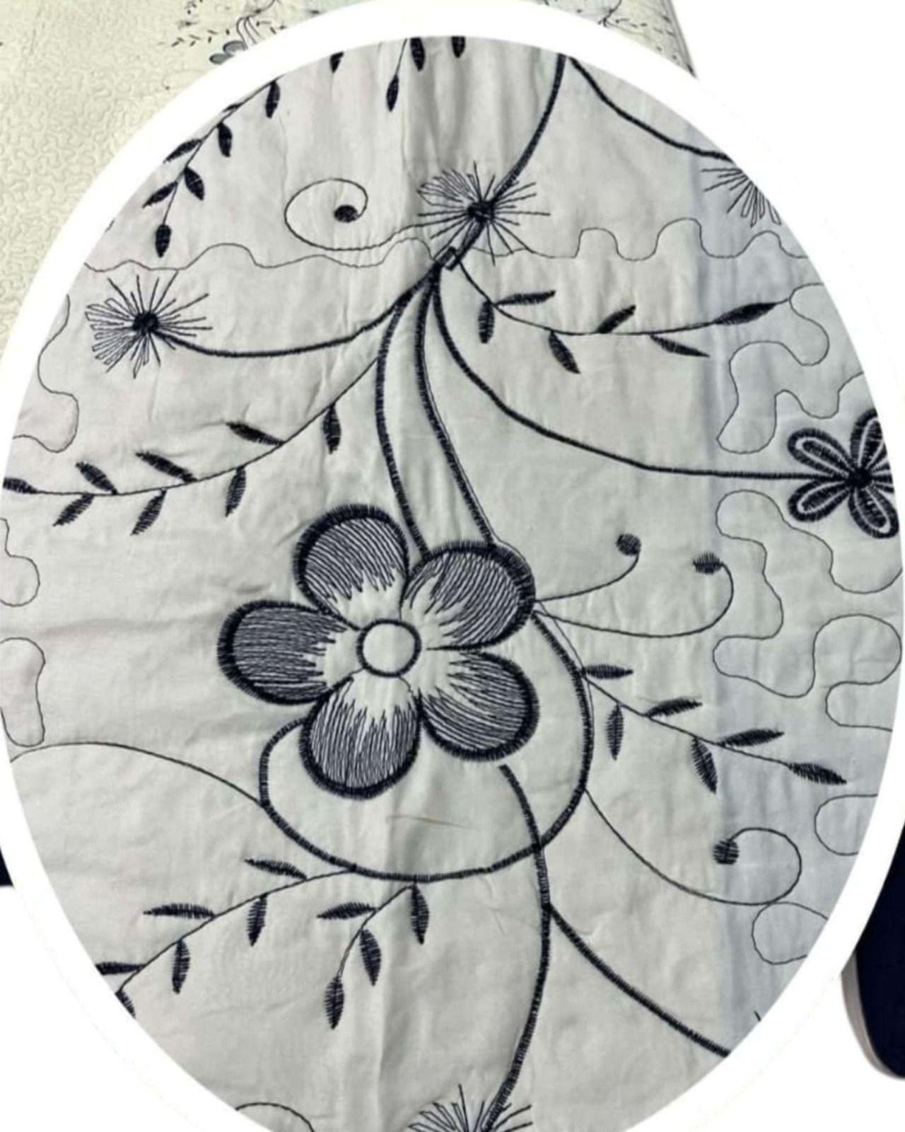 Cubrecama Quilt Verano Bordado 1.5P - Azul Flores M520A-2