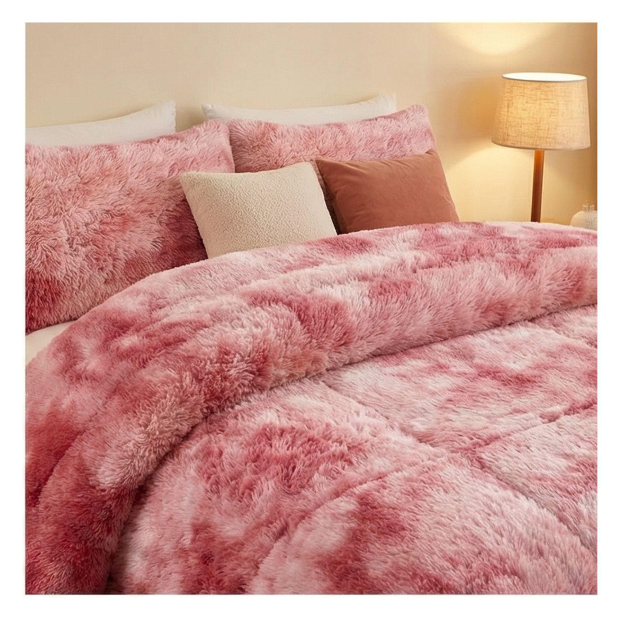 Cobertor Chiporro Peludo 2 Plazas - Rosado jaspeada 023 -3