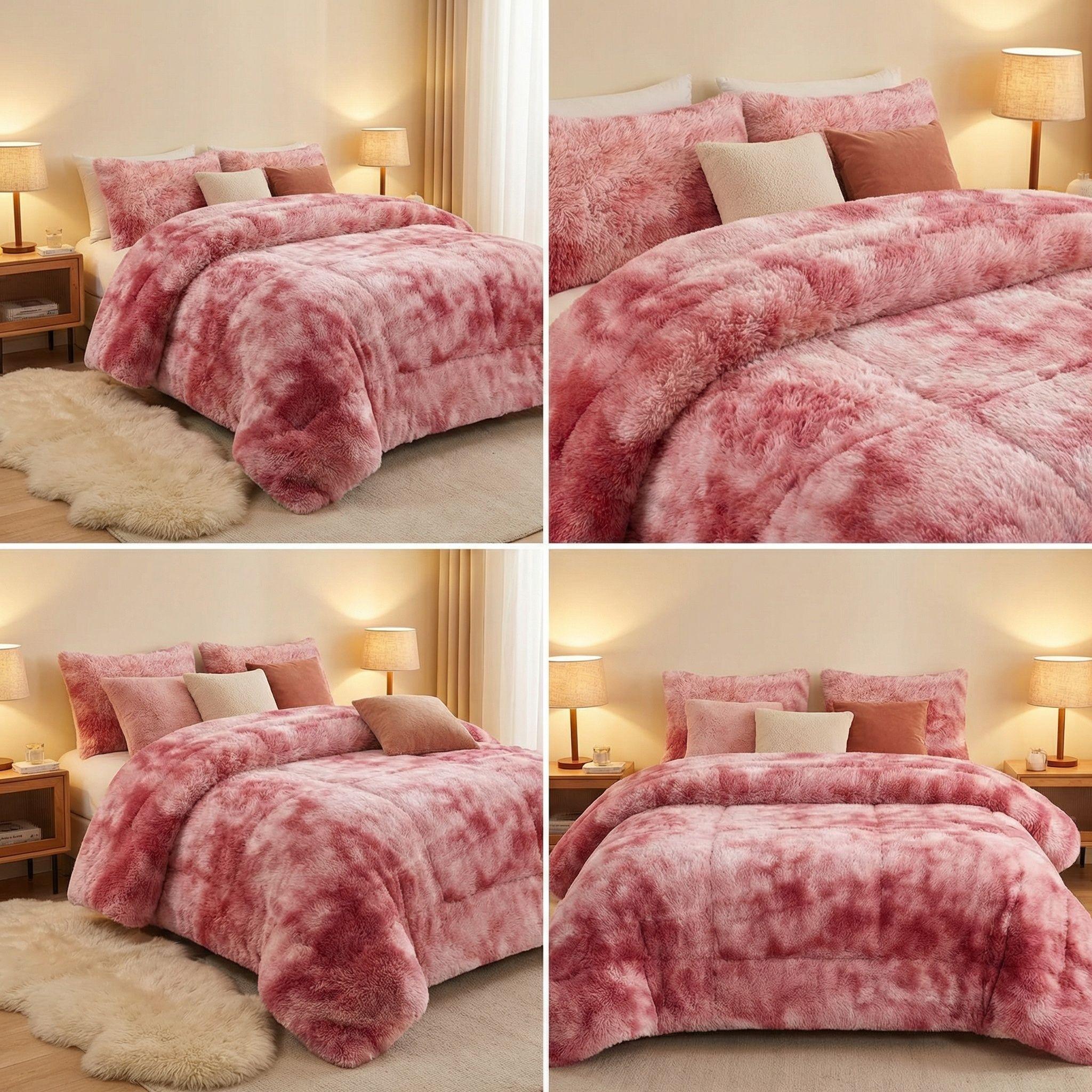 Cobertor Chiporro Peludo 2 Plazas - Rosado jaspeada 023 -5