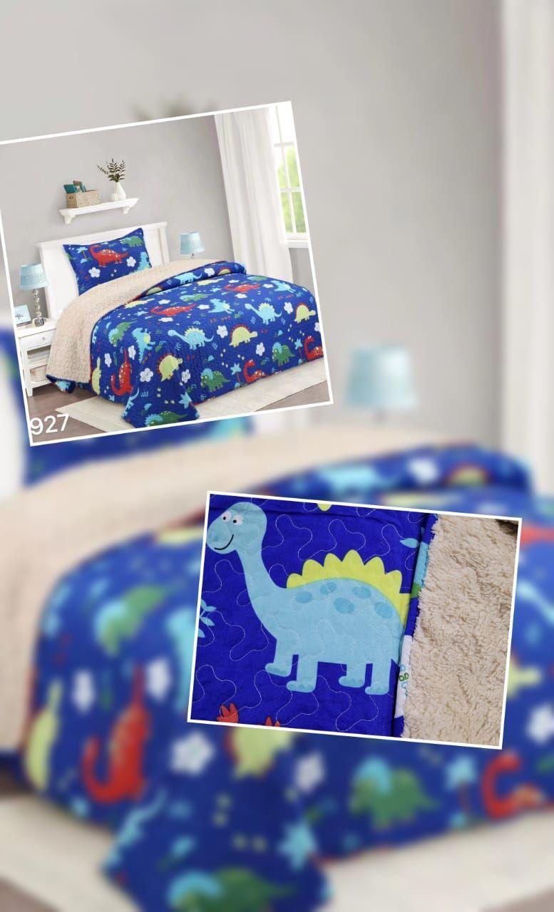 Cubrecama Sherpa 1.5 Plazas - Mundo Dinosaurios M927-2