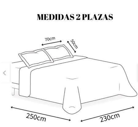 Cubrecama Quilt Verano 2 Plazas - Negro Hojas Blancas XF5 -2