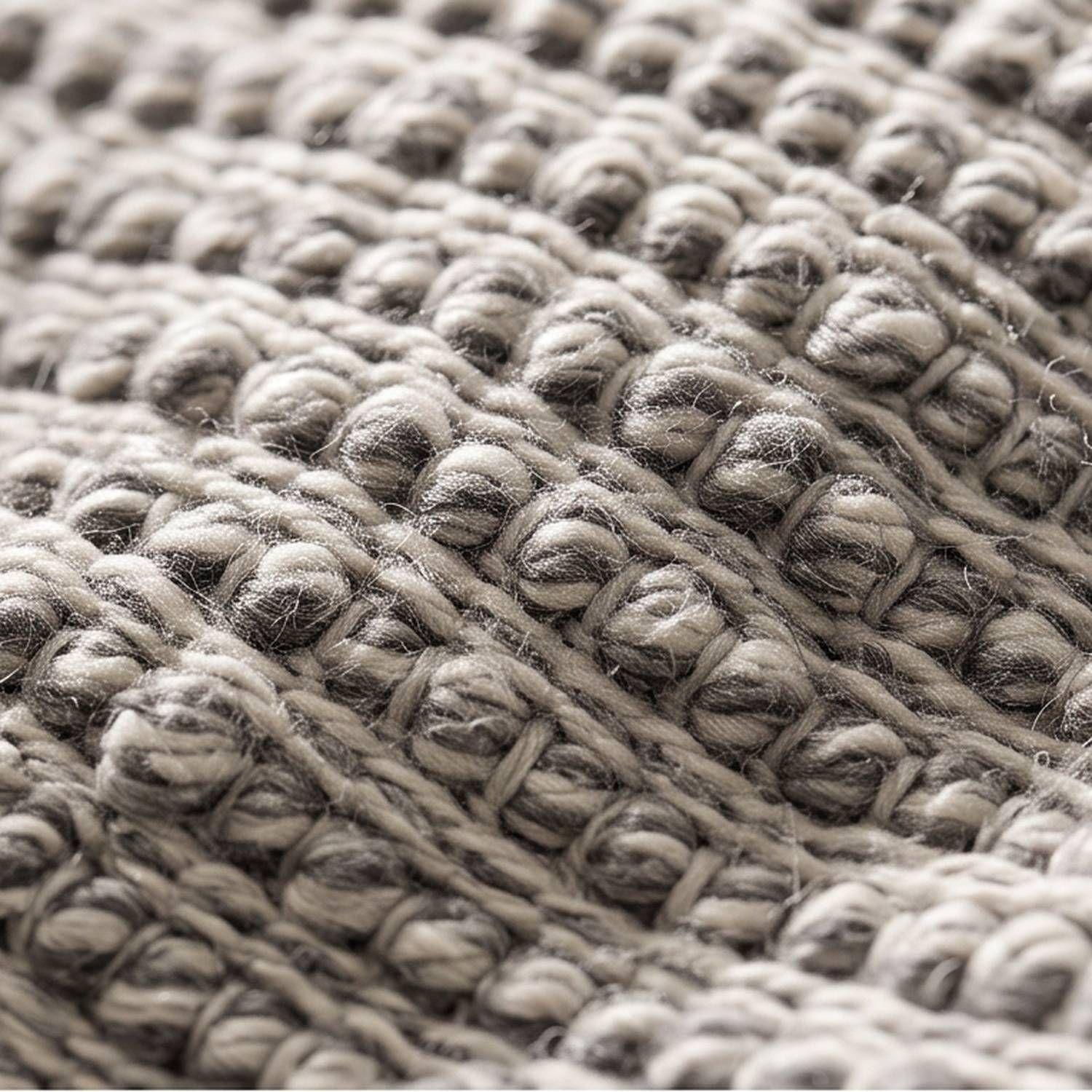 Set 2 Fundas de Cojín Tejido Waffle Natural Gris 45x45 cm Colección Portland Piedra-2