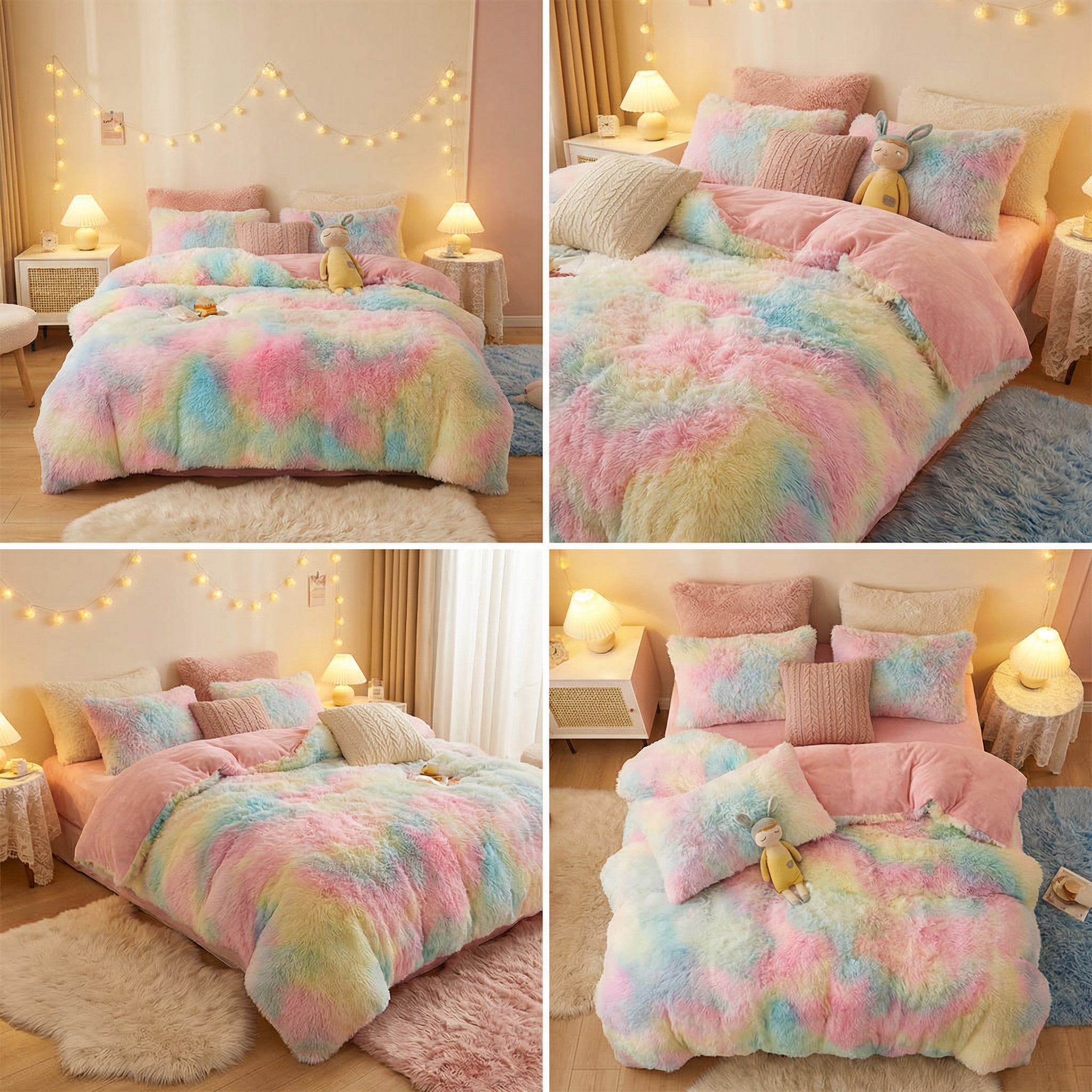 Cobertor Chiporro Peludo 2 Plazas - Multicolor Jaspeado  029-4