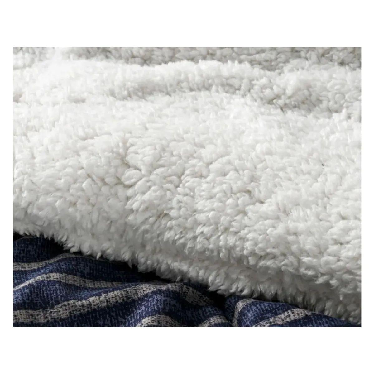 Cubrecama sherpa King Negro Matiz M947-2